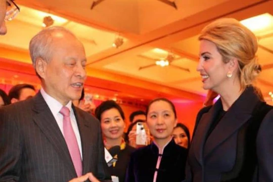 Ivanka Trump, con gái Tân Tổng thống Mỹ Donald Trump tham dự một hoạt động chúc mừng năm mới được Đại sứ quán Trung Quốc tổ chức. Ảnh: Cri