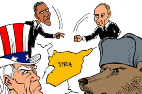 Mỹ và Nga đối đầu vì vấn đề Syria. Ảnh: Cankao