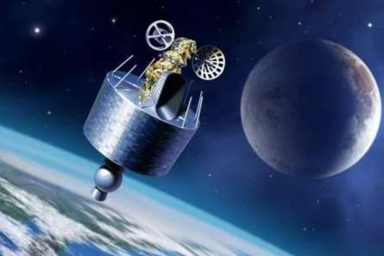 Vệ tinh lượng tử Trung Quốc trong tưởng tượng. Ảnh: Cankao.