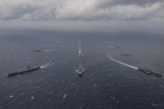 Mỹ, Nhật Bản tham gia cuộc tập trận Malabar-2017 với Ấn Độ. Ảnh: The Diplomat.