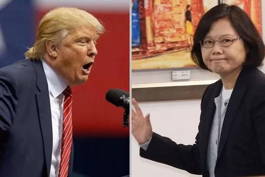 Tổng thống Mỹ Donald Trump và nhà lãnh đạo Đài Loan Thái Anh Văn. Ảnh: China.hket.com