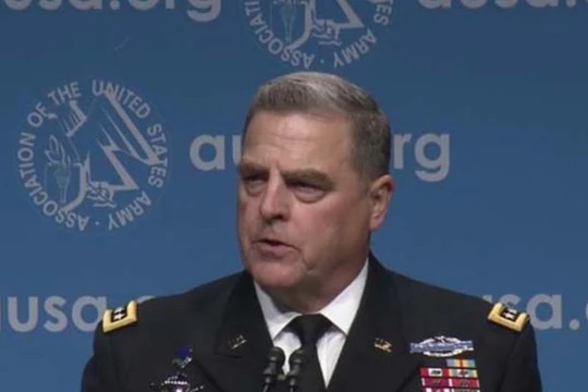 Ngày 4/10/2016, Thượng tướng Mark Milley, Tham mưu trưởng Lục quân Mỹ phát biểu tại Hội nghị thường niên Hiệp hội Lục quân Mỹ. Ảnh: Cankao