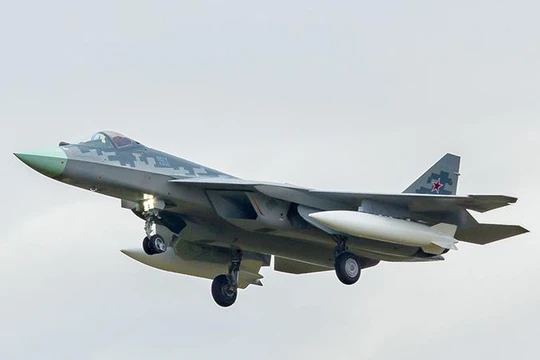 Máy bay chiến đấu thế hệ thứ năm Su-57 Nga. Ảnh: The Aviationist.