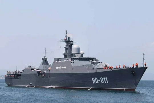 Tàu hộ vệ HQ-011 Đinh Tiên Hoàng lớp Gepard của Hải quân Việt Nam, mua của Nga. Ảnh: Kaixian.