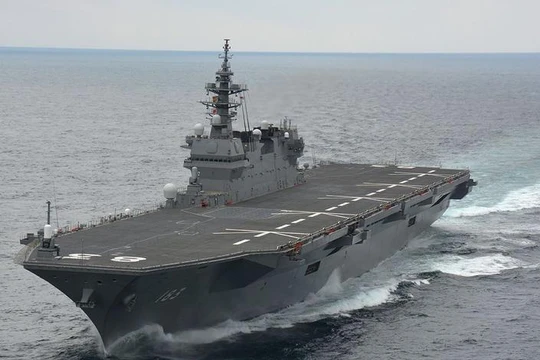 Tàu sân bay trực thăng lớp Izumo của Lực lượng phòng vệ biển Nhật Bản. Ảnh: Military Watch Magazine.