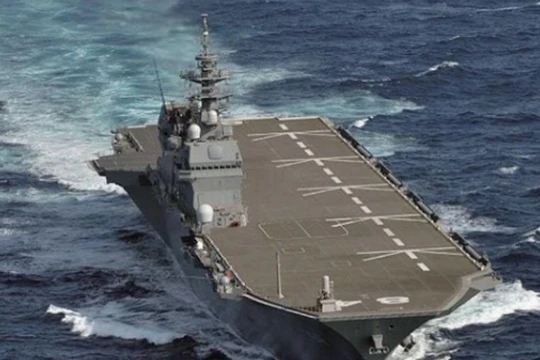 Tàu sân bay trực thăng Kaga lớp Izumo của Lực lượng phòng vệ biển Nhật Bản. Ảnh: Janes.