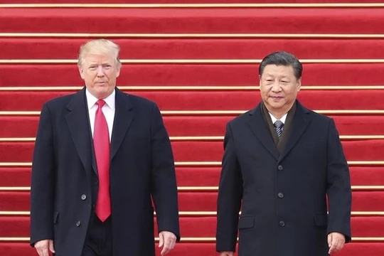 Tổng thống Mỹ Donald Trump và Chủ tịch Trung Quốc Tập Cận Bình. Ảnh: Dwnews.