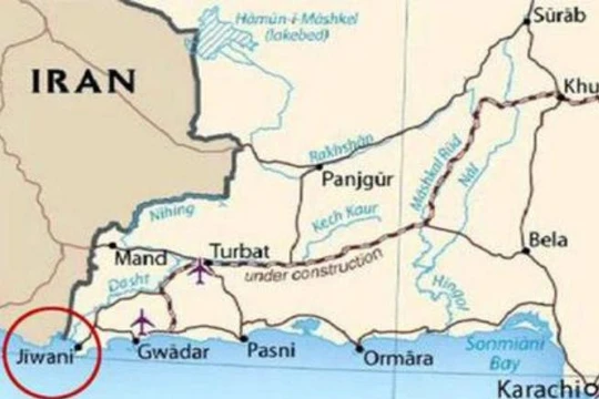 Trung Quốc muốn xây dựng căn cứ hải quân ở bán đảo Jiwani, Pakistan. Ảnh: Sina.