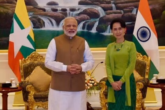 Thủ tướng Ấn Độ Narendra Modi thăm Myanmar. Ảnh: Eastday.