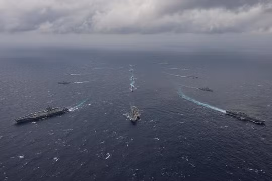Cuộc tập trận Malabar - 2017 ở vịnh Bengal. Ảnh: U.S. Navy.