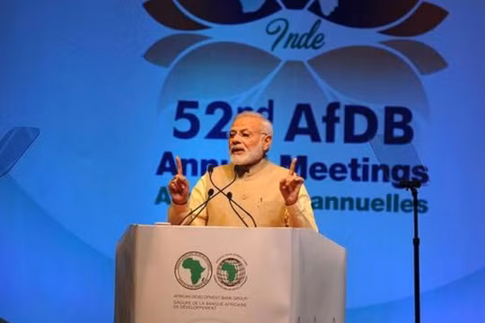 Thủ tướng Ấn Độ Narendra Modi phát biểu tại Đại hội lần thứ 52 AfDB