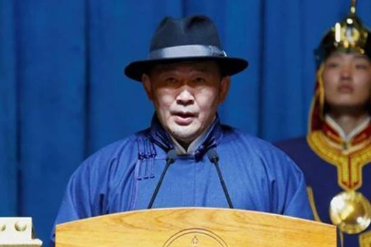Khaltmaa Battulga, Tân Tổng thống Mông Cổ. Ảnh: Chinanews
