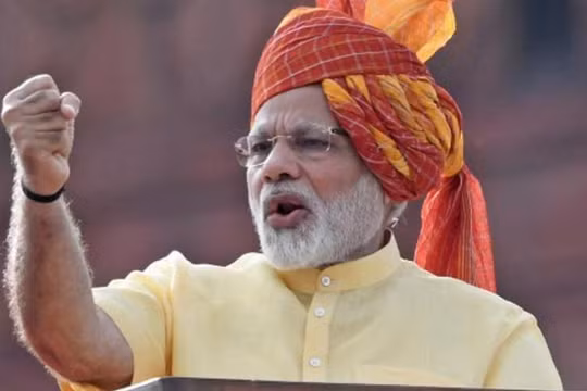 Thủ tướng Ấn Độ Narendra Modi tuyên bố cứng rắn trong ngày Độc lập. Ảnh: AFP.