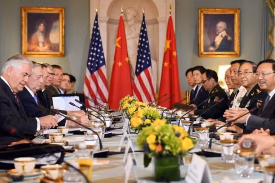 Đối thoại ngoại giao an ninh Mỹ - Trung ngày 21/6/2017. Ảnh: Zaobao
