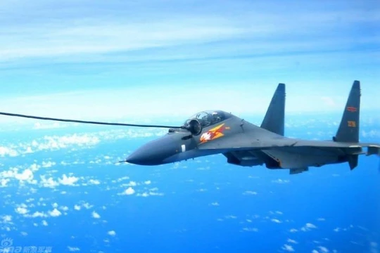 Máy bay chiến đấu Su-30MKK Không quân Trung Quốc. Ảnh: Sina