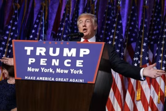 Ông Donald Trump phát biểu tại New York ngày 9/11/2016. Ảnh: Cankao