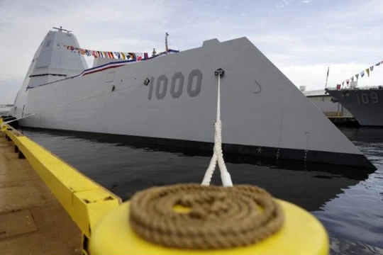 Tàu khu trục Zumwalt Hải quân Mỹ (ảnh tư liệu)