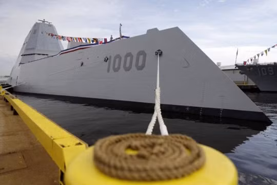 Tàu khu trục Zumwalt Hải quân Mỹ (ảnh tư liệu)