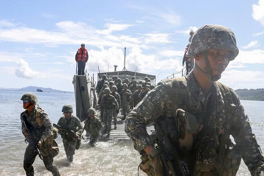 Binh sĩ tham gia cuộc tập trận Balikatan 2017 giữa Mỹ và Philippines