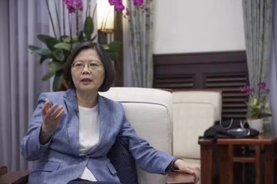 Lãnh đạo Đài Loan, bà Thái Anh Văn trả lời phỏng vấn tờ Nhật báo phố Wall Mỹ ngày 5/10/2016. Ảnh: Sina