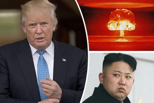 Dư luận đang lo ngại có thể xảy ra chiến tranh ở bán đảo Triều Tiên. Ảnh: Daily Star.