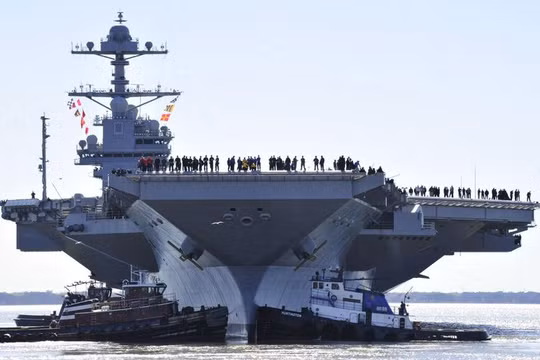Tàu sân bay động cơ hạt nhân thế hệ mới USS Gerald Ford Mỹ. 