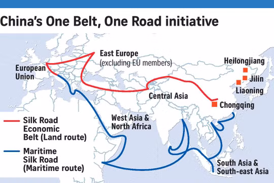 Bản đồ "Vành đai, con đường"