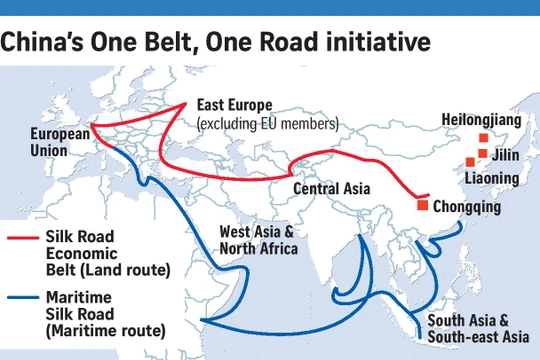 Bản đồ "Vành đai, con đường"