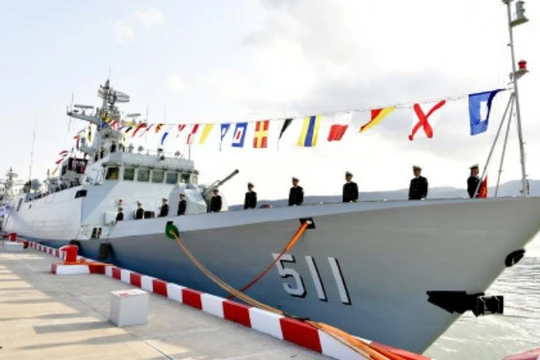 Tàu hộ vệ hạng nhẹ Bảo Định số hiệu 511 Type 056 Trung Quốc. Ảnh: Cankao