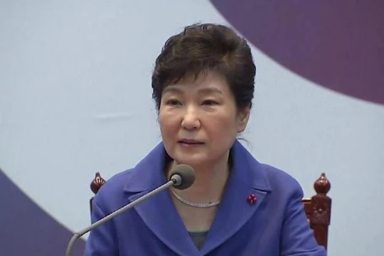 Tổng thống Hàn Quốc, bà Park Geun-hye (ảnh tư liệu)