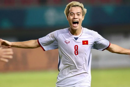 Bàn thắng của cầu thủ Văn Toàn đã đưa Olympic tiến vào vòng bán kết ASIAD 2018. 