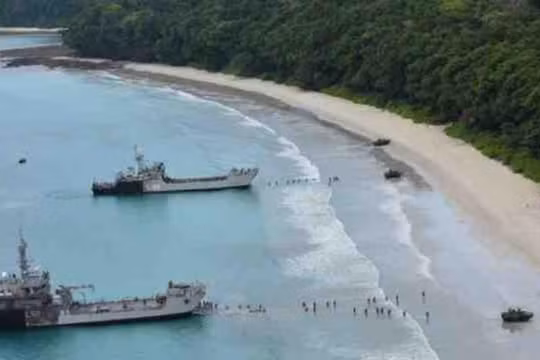 Quân đội Ấn Độ tiến hành tập trận quy mô lớn ở quần đảo Andaman - Nicobar. Ảnh: Times Now.