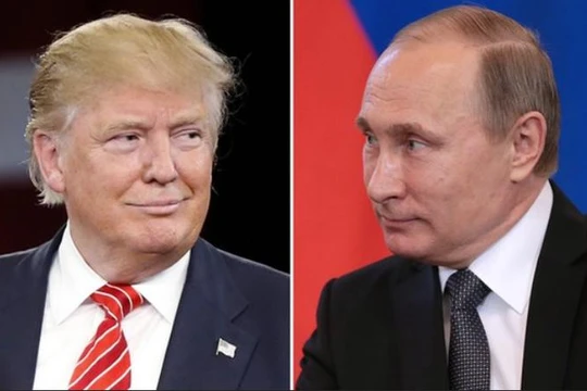 Tổng thống đắc cử Mỹ Donald Trump và Tổng thống Nga Vladimir Putin. Ảnh: The Guardian