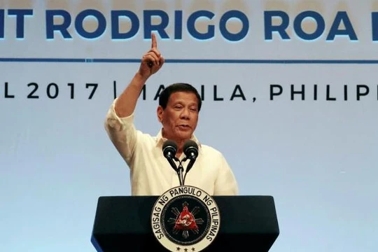 Tổng thống Philippines Rodrigo Duterte. Ảnh: New York Daily News