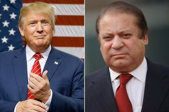 Tổng thống đắc cử Mỹ Donald Trump và Thủ tướng Pakistan Nawaz Sharif. Ảnh: Sindh News Online