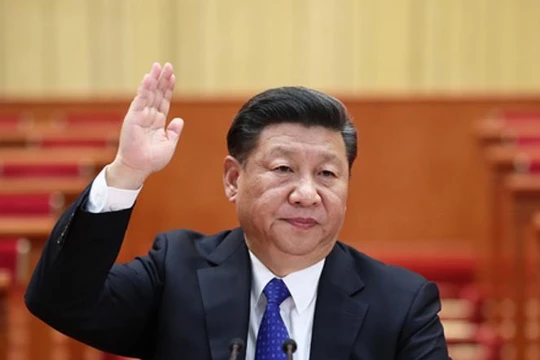 Tổng bí thư Tập Cận Bình tại Đại hội XIX của Đảng Cộng sản Trung Quốc. Ảnh: Sina.