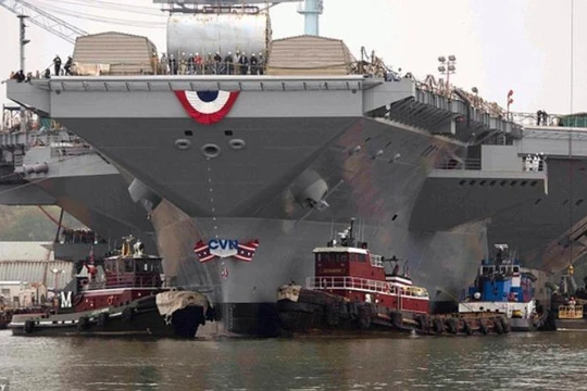 Tàu sân bay động cơ hạt nhân thế hệ mới Gerald R. Ford CVN-78 Mỹ. Ảnh: US Navy