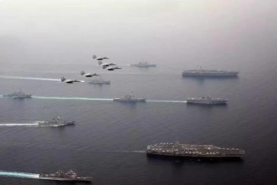 Gần đây, quân đội Mỹ - Nhật tiến hành tập trận quy mô lớn. Ảnh: Sohu