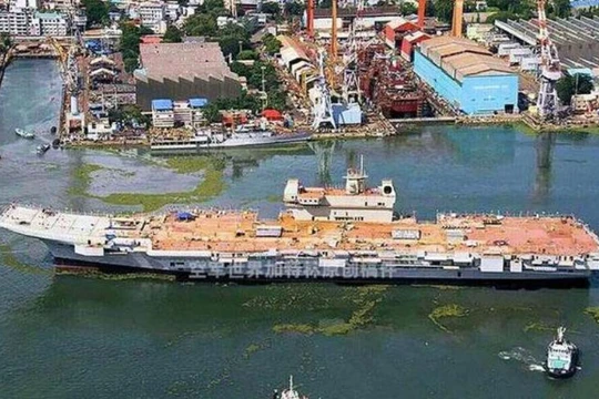 Tàu sân bay mới INS Vikrant của Ấn Độ. Ảnh: Sohu
