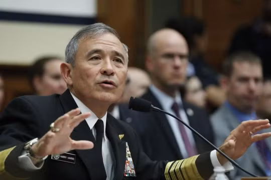 Đô đốc Harry Harris, Tư lệnh Bộ Tư lệnh Thái Bình Dương Mỹ. Ảnh: Washington Times