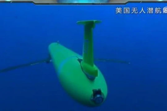 Tàu lặn không người lái của Mỹ. Ảnh: Sina.