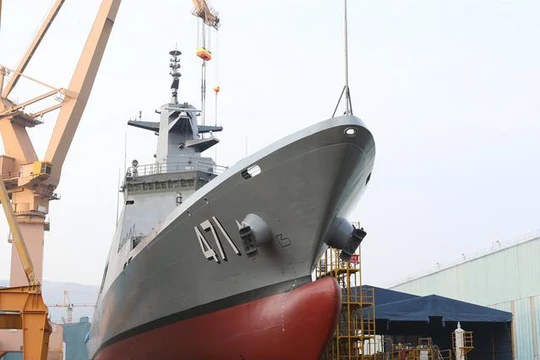 Tàu hộ vệ tàng hình Tachin Thái Lan đặt mua của Hàn Quốc. Ảnh: Spacebattles Forum.