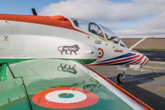 Máy bay huấn luyện cao cấp Hawk do Anh và Ấn Độ hợp tác nghiên cứu phát triển. Ảnh: Sina