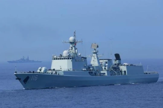 Tàu khu trục Thạch Gia Trang, Hải quân Trung Quốc. Ảnh: Cankao.