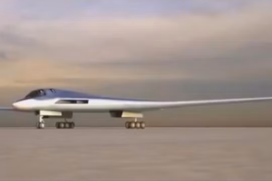 Bản thiết kế máy bay ném bom tàng hình PAK-DA Nga. Ảnh: Daily Express.