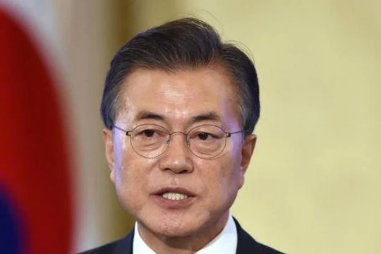 Tổng thống Hàn Quốc Moon Jae-in. Ảnh: The National.