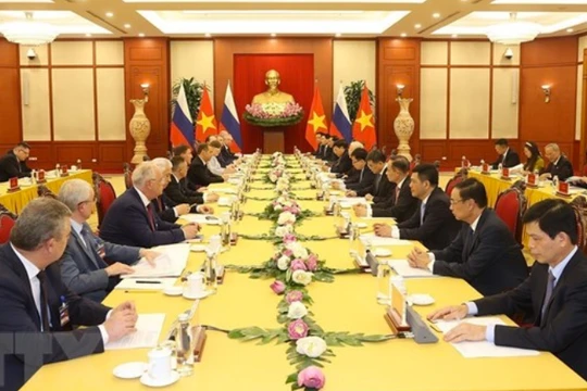 Tổng Bí thư hội đàm với Chủ tịch Đảng Nước Nga Thống nhất