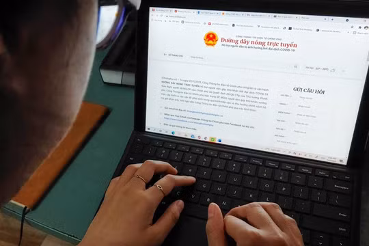 Giao diện trang web Đường dây nóng trực tuyến.