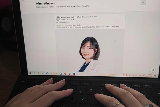 Các bác sĩ đăng thông tin tình nguyện giúp đỡ người dân có nhu cầu tư vấn y tế.