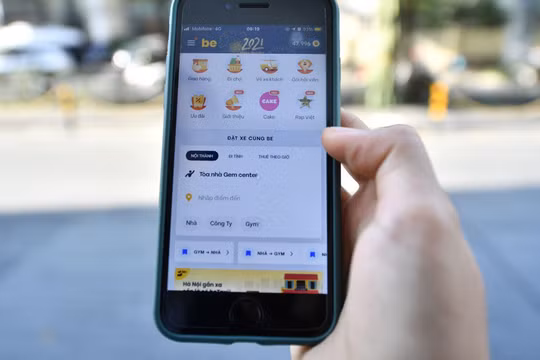 Ngân hàng số Cake được tích hợp hiển thị trên ứng dụng gọi xe Be.